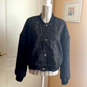 LACE BOMBER JACKET